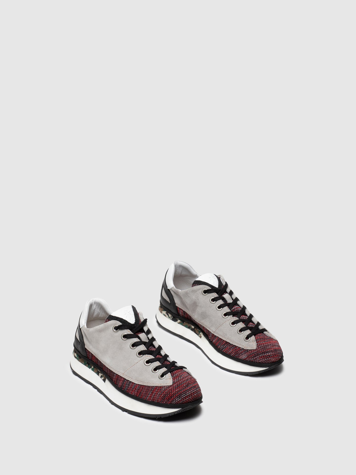 Fly London Red Lace-up Trainers